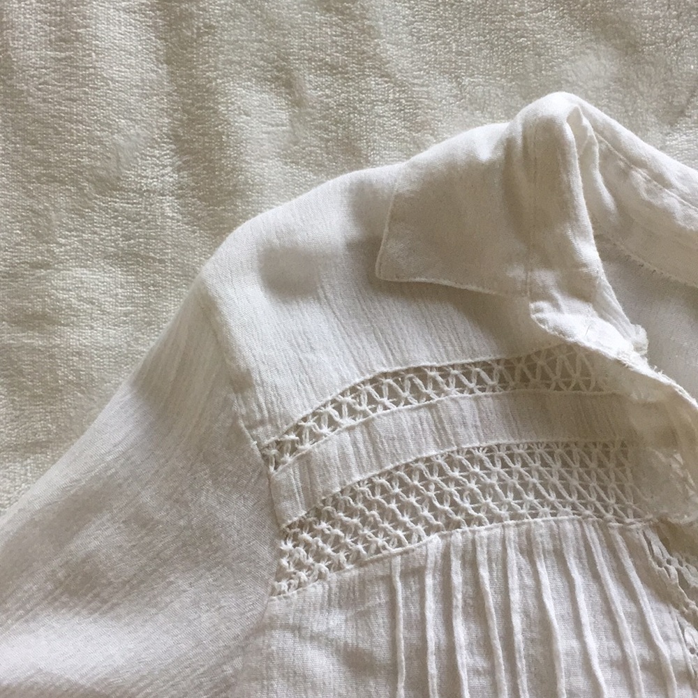 White button-down blouse